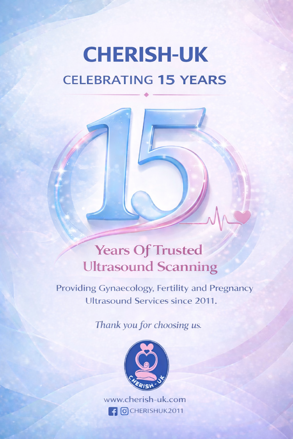 Cherish UK 50 Years anniversary celebration poster